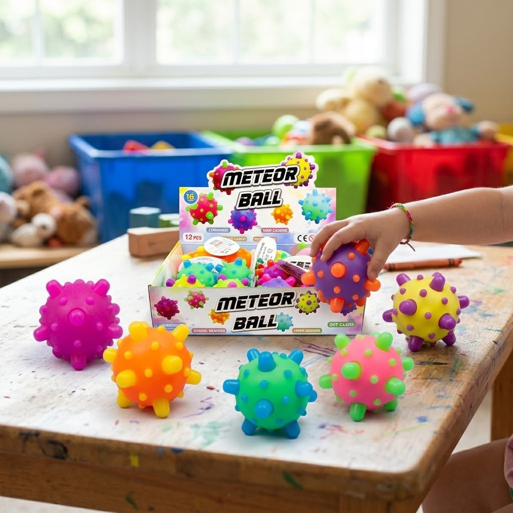 Light Up Meteorite Bouncy Ball Flashing Ball - lifestyle photo