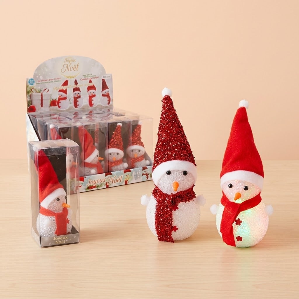 Light Up Snowman Christmas Decoration 19 cm - studio photo