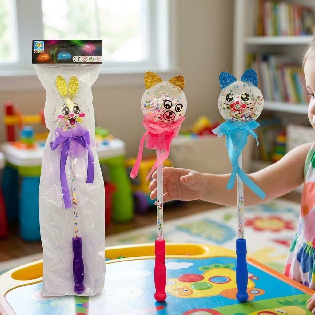 Light-Up Animal Wand with Beads 38 cm - lifestyle photo