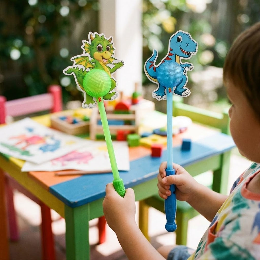 Light-Up Dinosaur Wand Flashing Toy 38 cm - lifestyle photo
