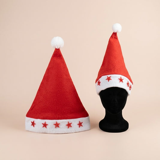 Light-Up Christmas Hat with 5 Stars Santa Hat - studio photo