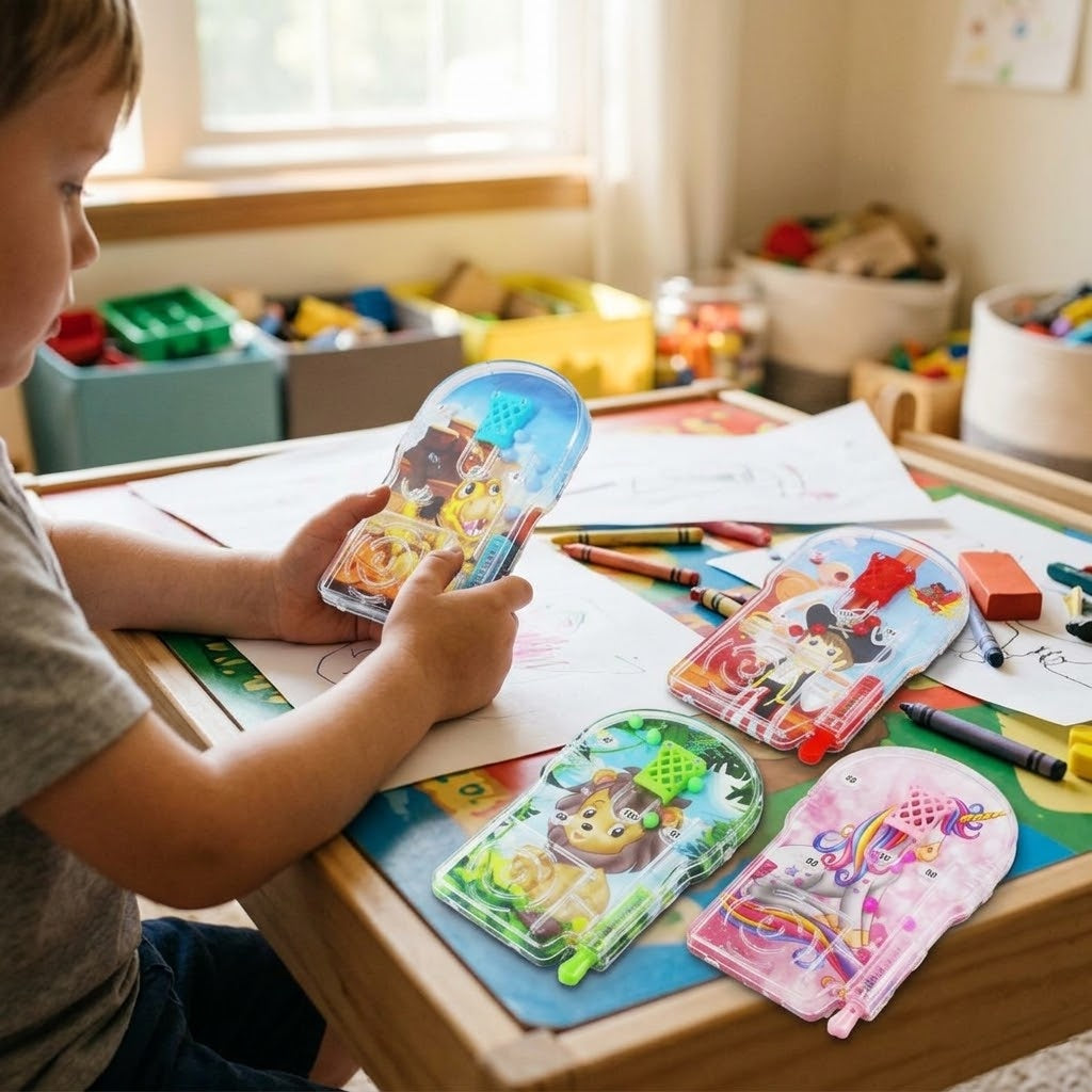 Handheld Pinball Game 12.5 x 8.5 cm with Spring Launcher - lifestyle photo