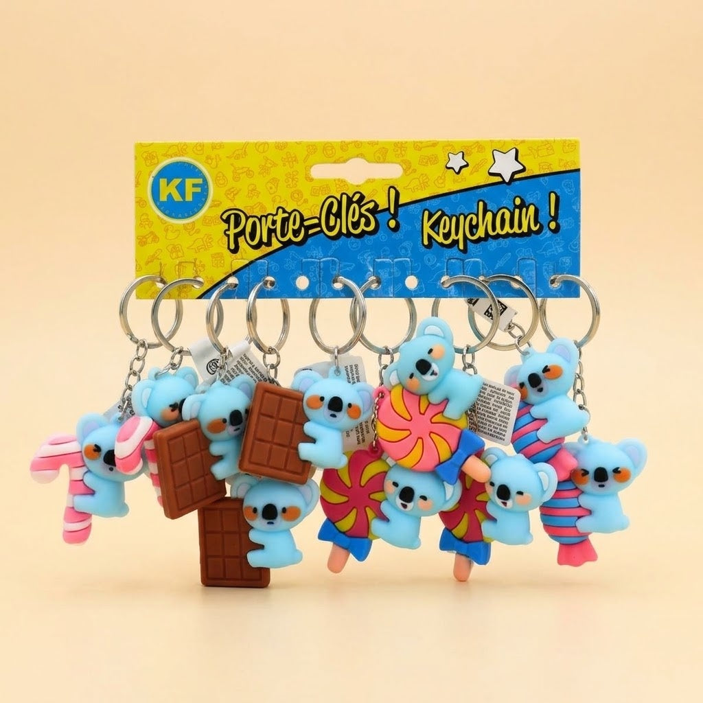 Kawaii Koala 3D Keychain Cute Animal Keyring 5 cm - studio photo