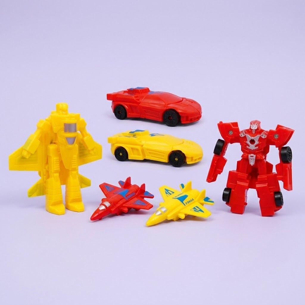 Transforming Car Plane Robot Toy 8 cm - studio photo