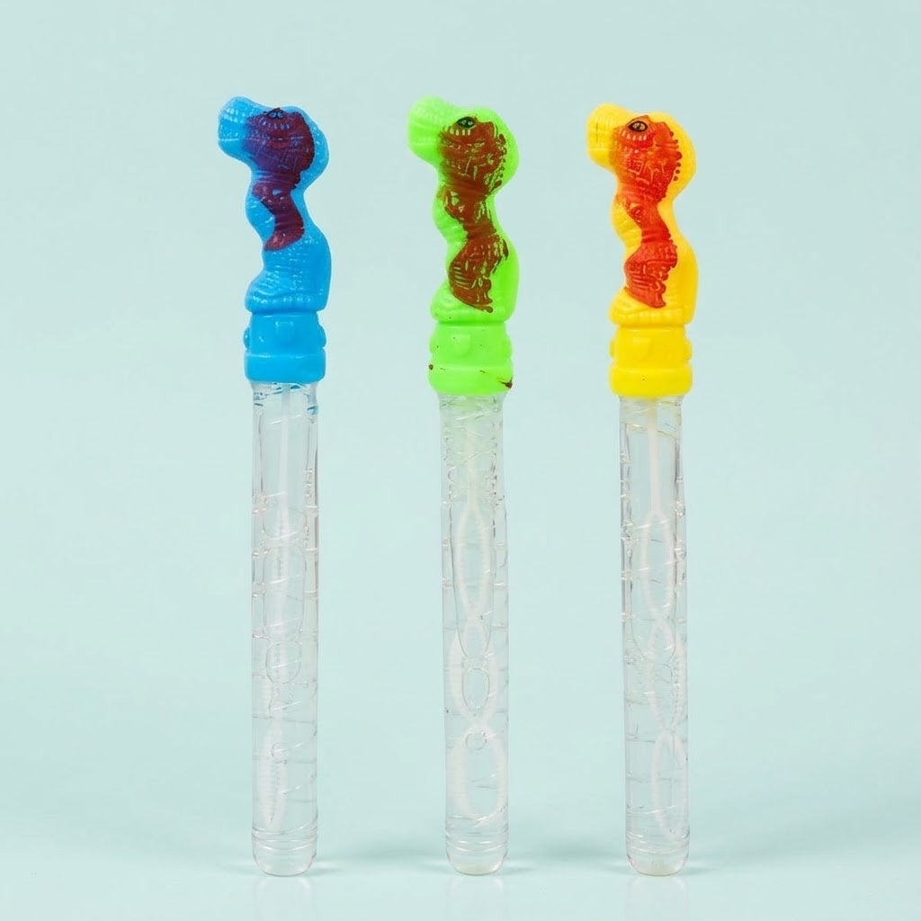 T-Rex Dinosaur Soap Bubble Wand Tube 25 cm - studio photo