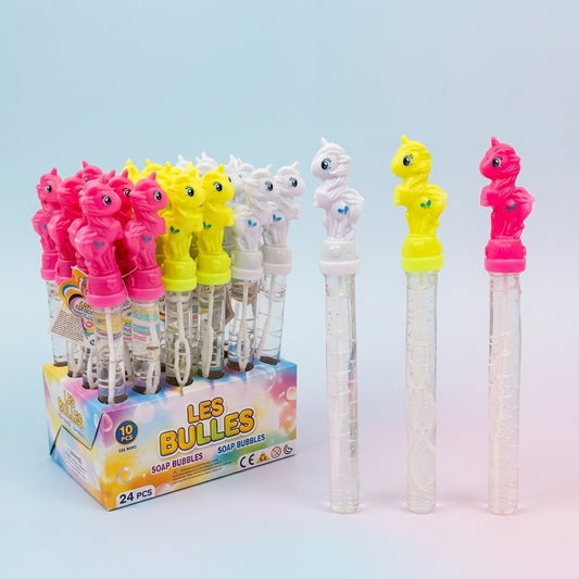 Unicorn Bubble Wand 25 cm Party Favour Bubbles - studio photo