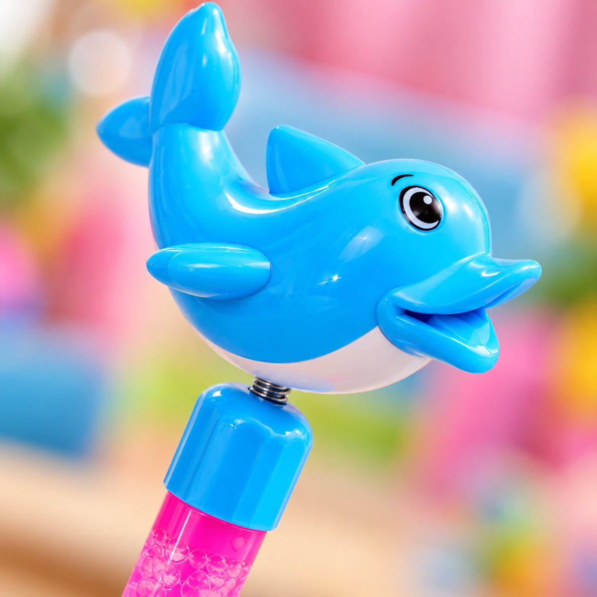 Dolphin Bubble Wand Tube with Sound 23 cm - close-up