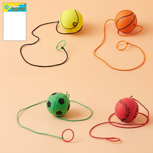 Finger Ball on Elastic Return Ball Party Toy 6 cm - studio photo