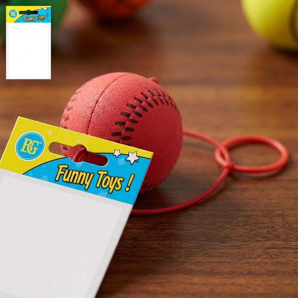 Finger Ball on Elastic Return Ball Party Toy 6 cm - close-up