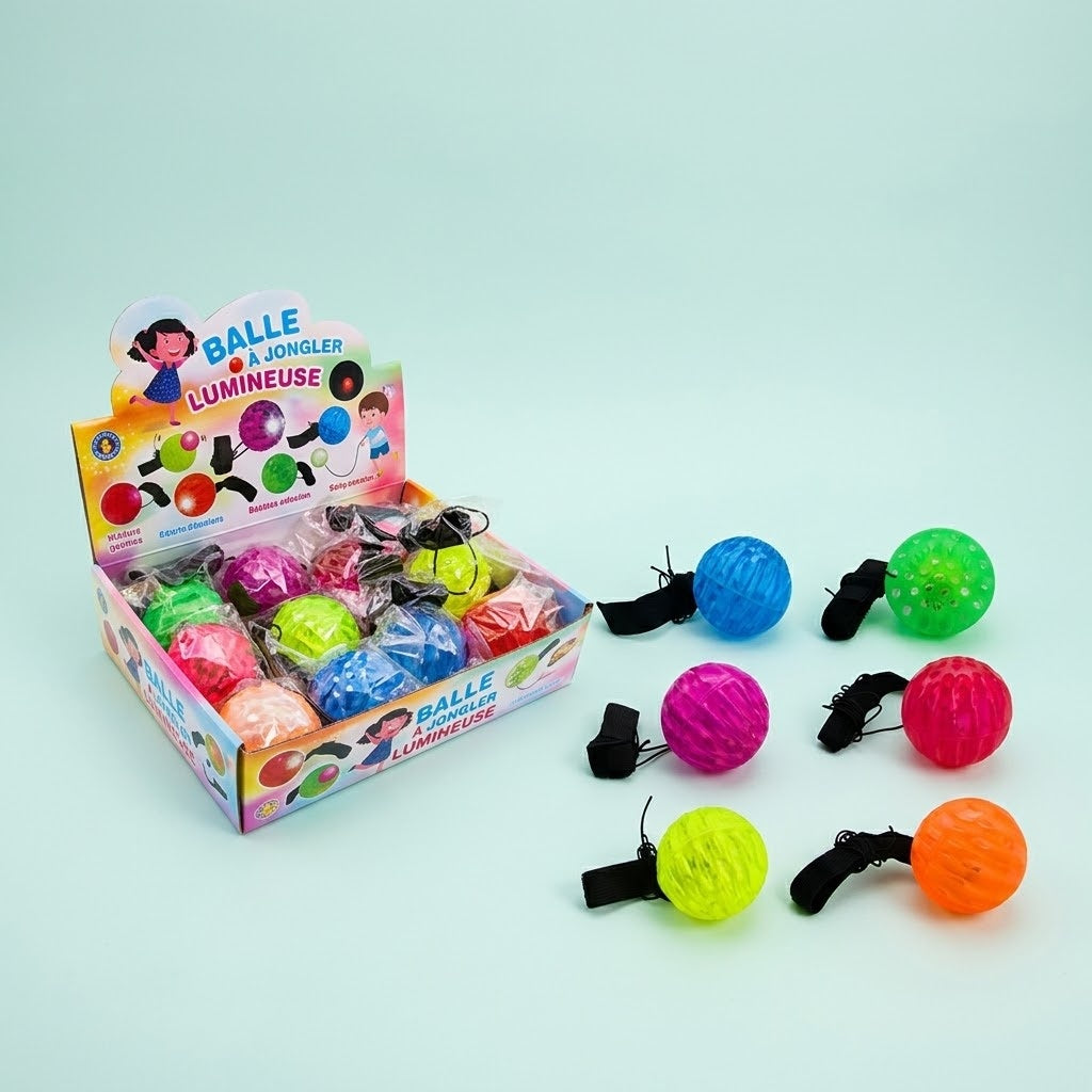 Light Up Ankle Skip Ball Foot Juggling Ball 6 cm - studio photo