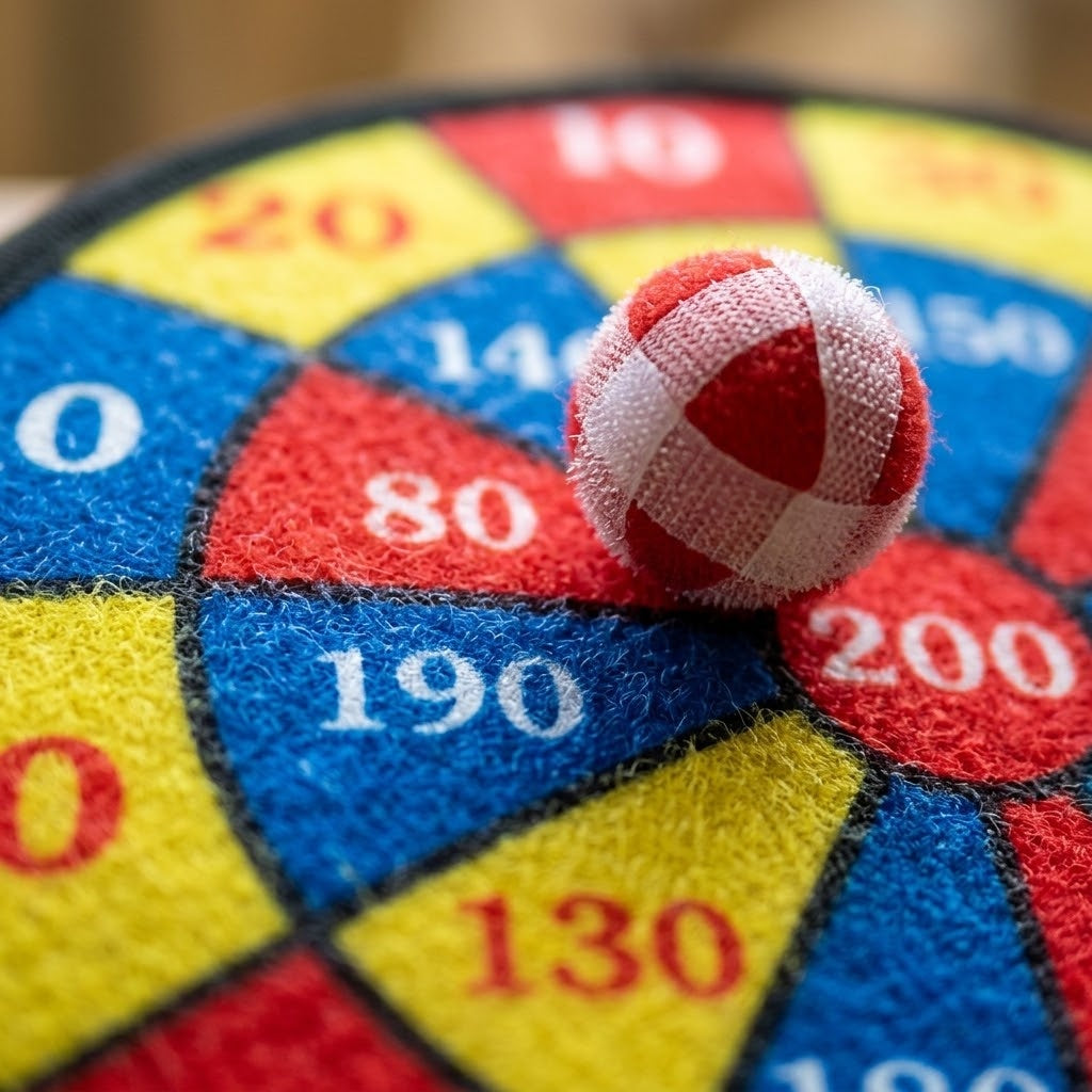 Velcro Safety Target 27 cm with 2 Grip Balls - close-up
