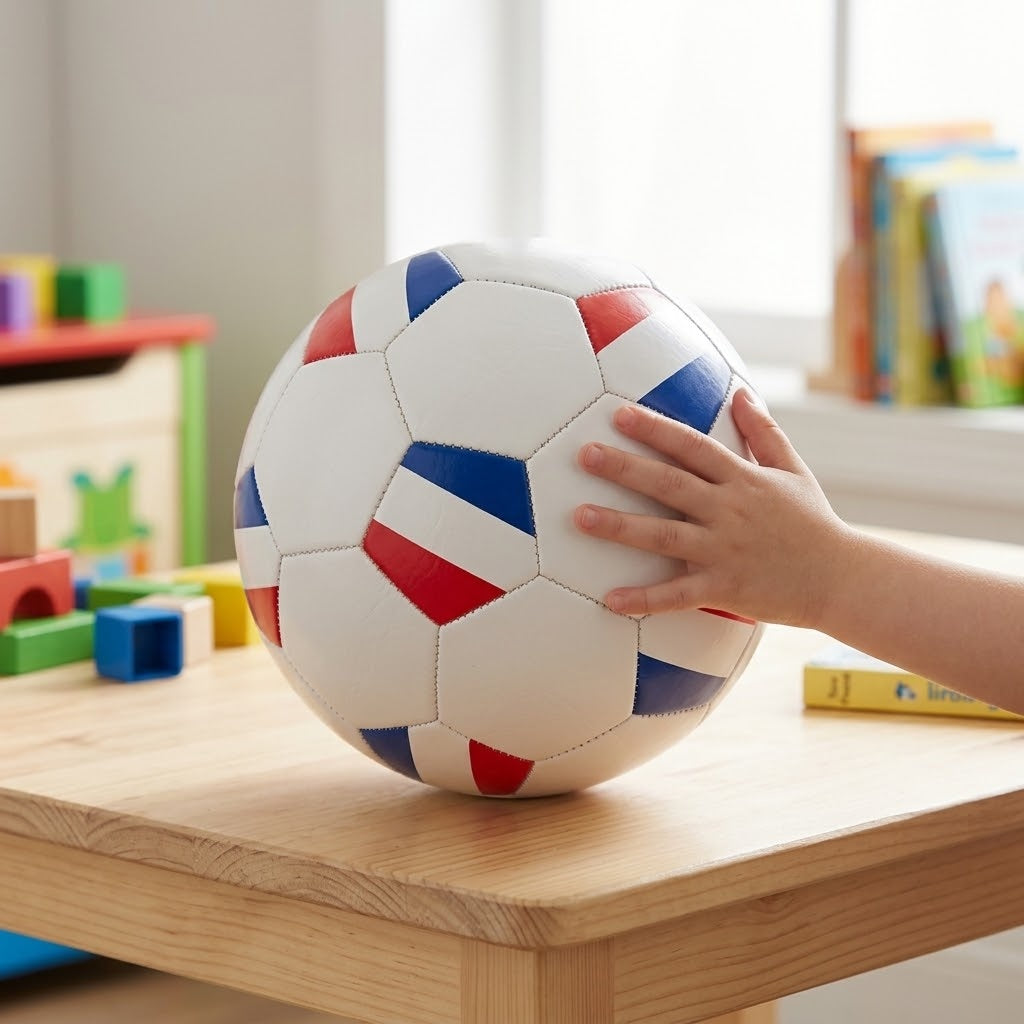 France Tricolour Football Kids Play Ball 25 cm - lifestyle photo