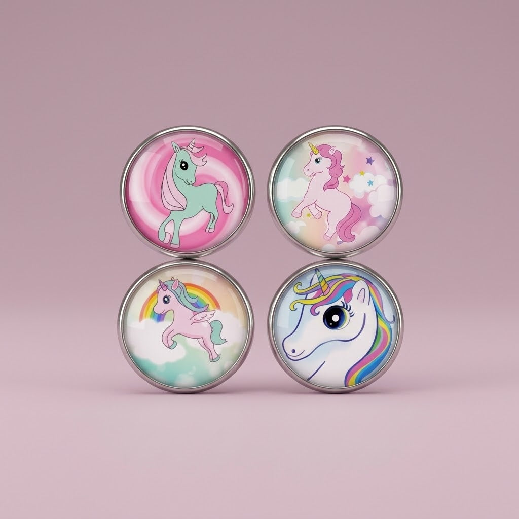 Unicorn Bouncy Ball Mini Super Ball 30 mm - studio photo