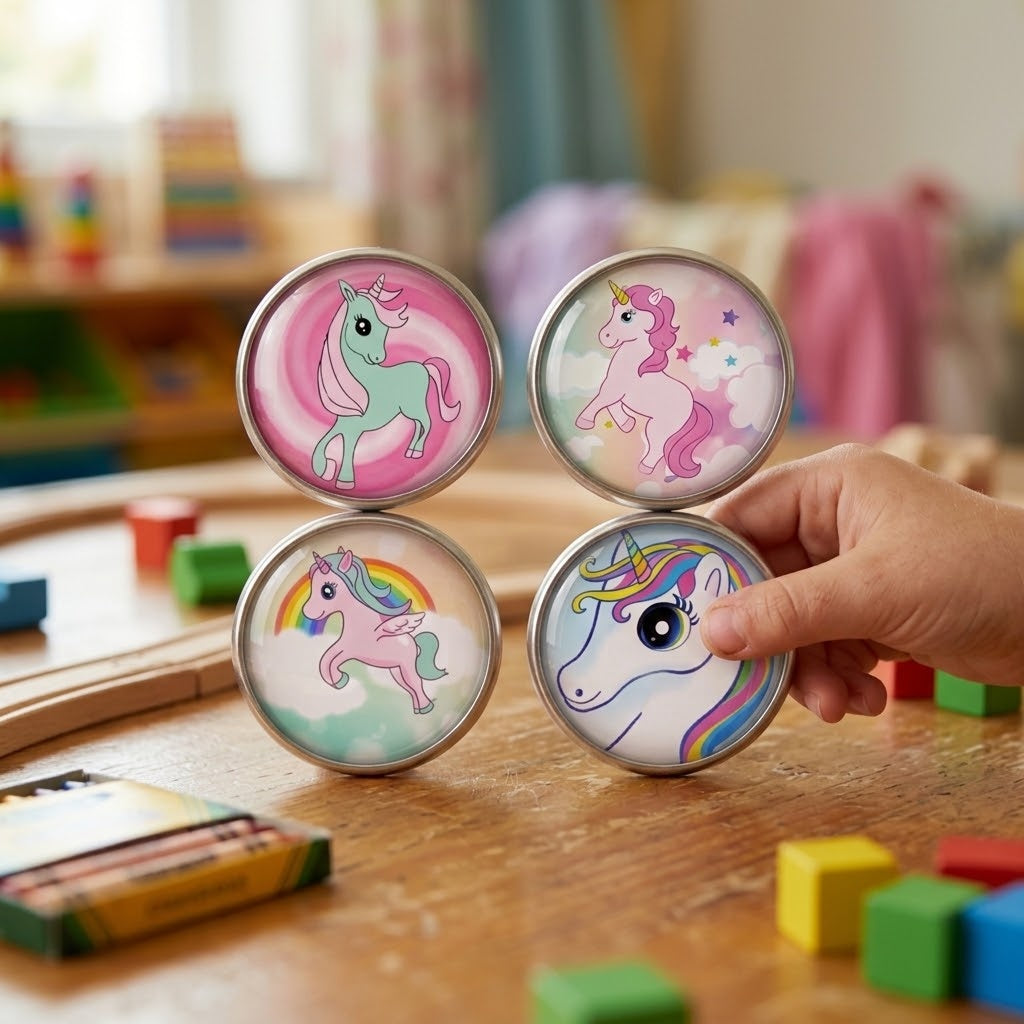 Unicorn Bouncy Ball Mini Super Ball 30 mm - lifestyle photo