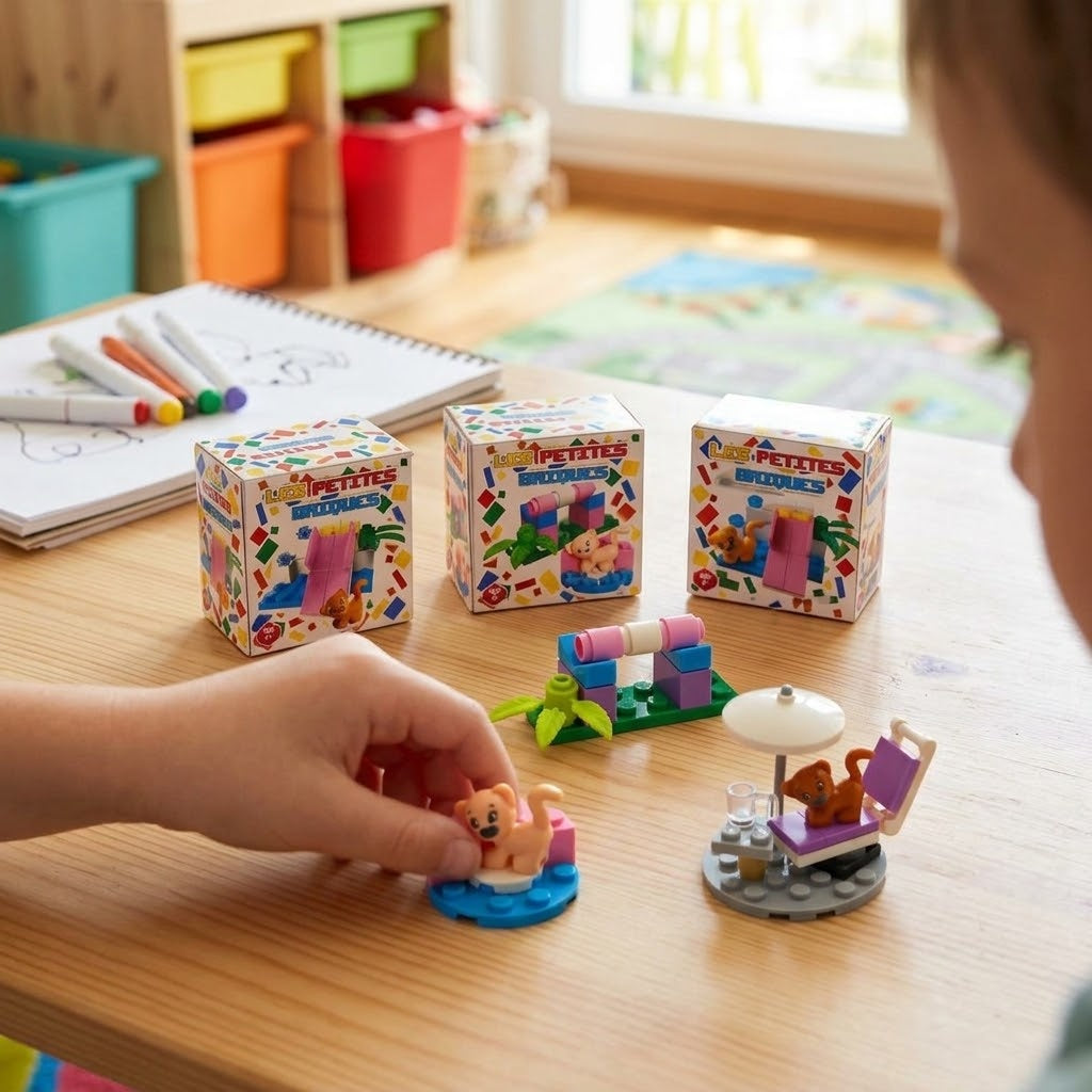Cat Mini World Compatible Building Bricks Set - lifestyle photo
