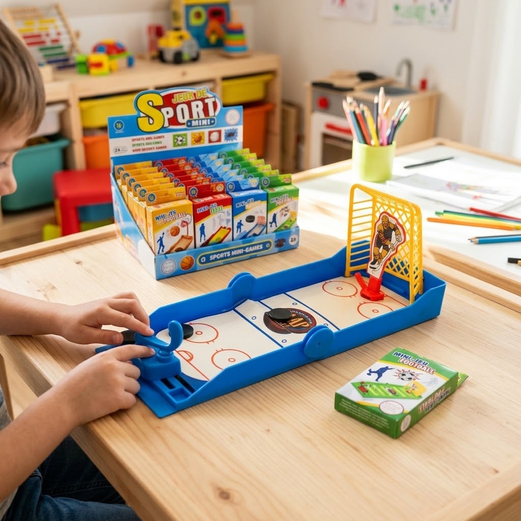 Mini Sports Table Game Football, Basketball 21 cm - lifestyle photo