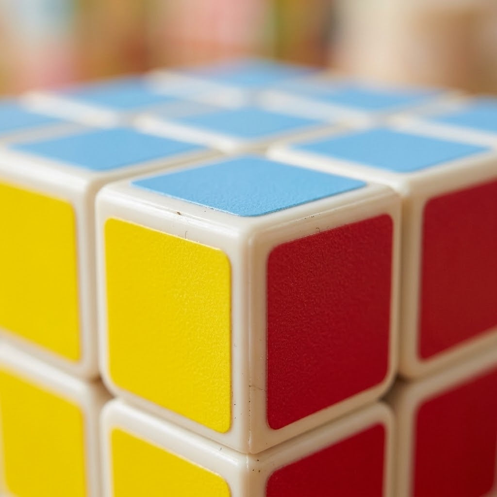 Mini Magic Puzzle Cube 3 cm Brain Teaser - close-up