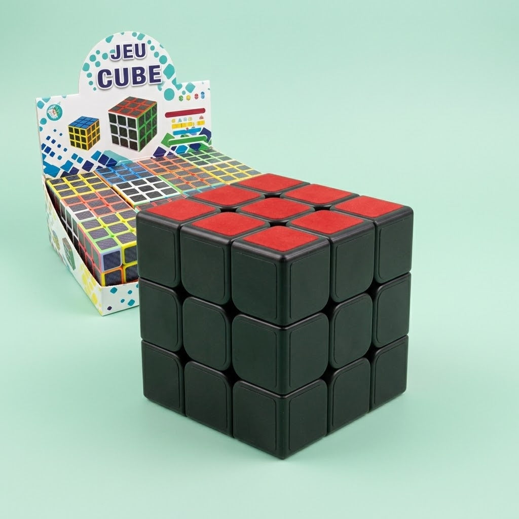 Carbon Puzzle Cube 5.5 cm Magic Cube - studio photo