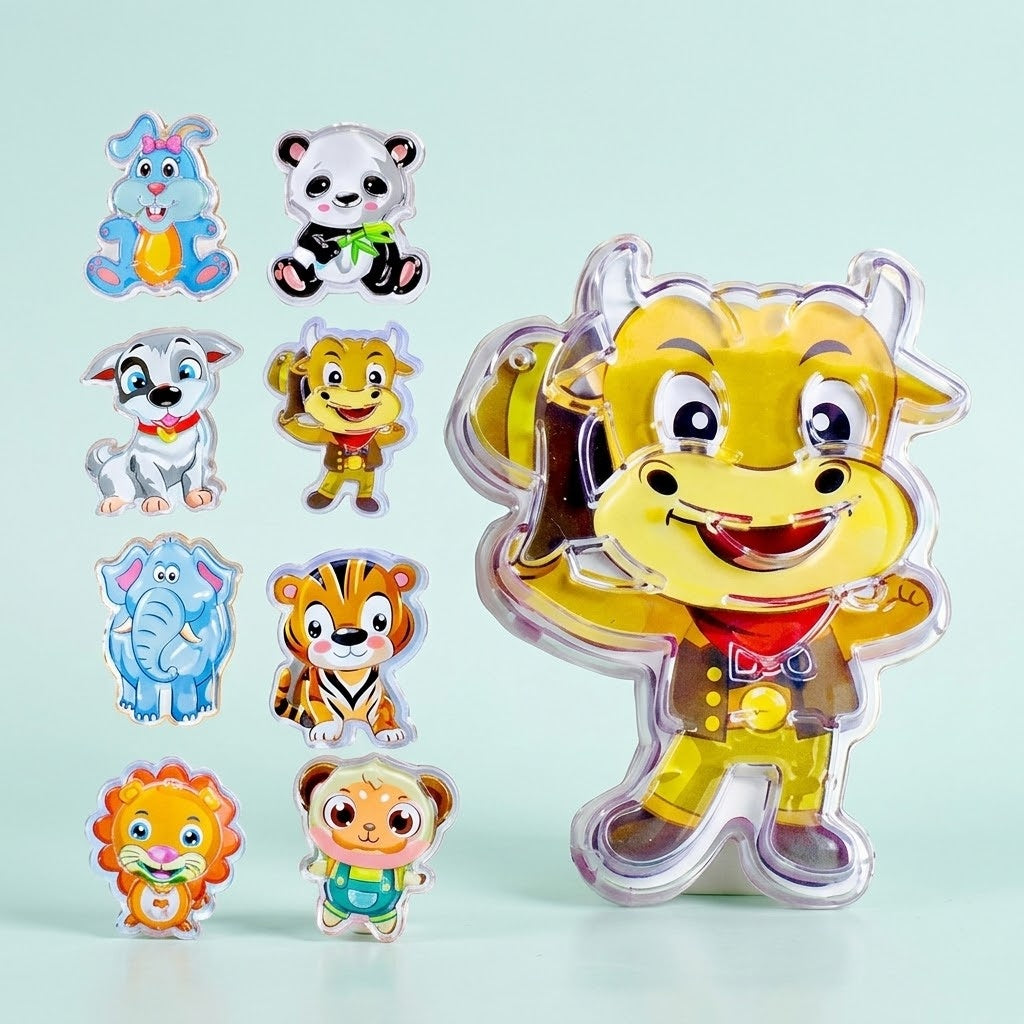 Cartoon Animal Maze Puzzle Game Ball Labyrinth - studio photo