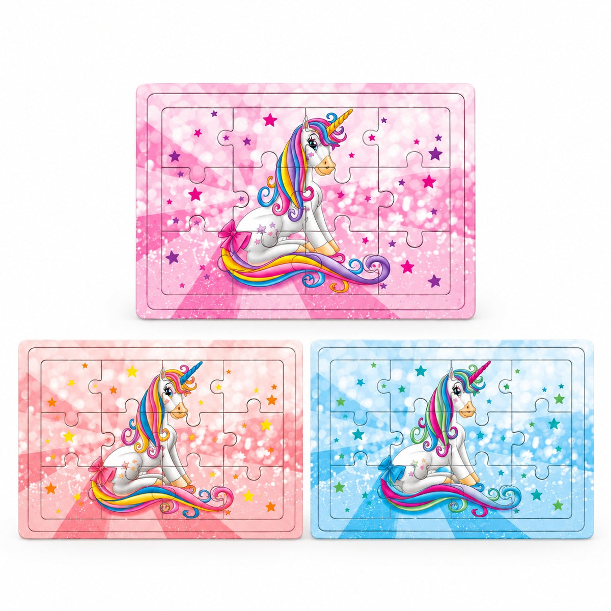 Unicorn Mini Jigsaw Puzzle 12 Pieces 8.5 x 12 cm - studio photo