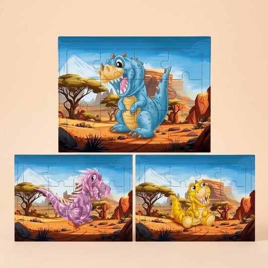 Dinosaur Mini Jigsaw Puzzle 12 Pieces 8.5 x 12 cm - studio photo
