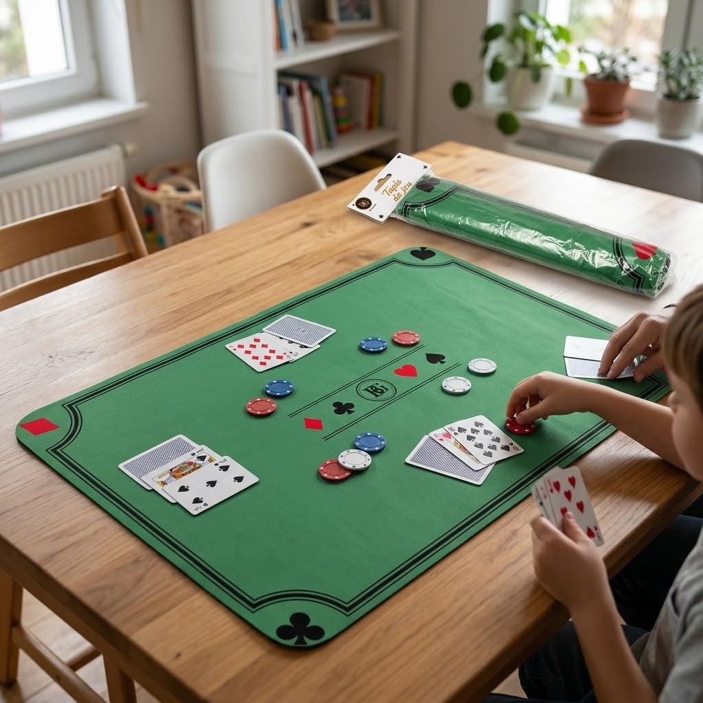 Card Game Mat 60 x 40 cm Non-Slip Playing Mat - lifestyle photo