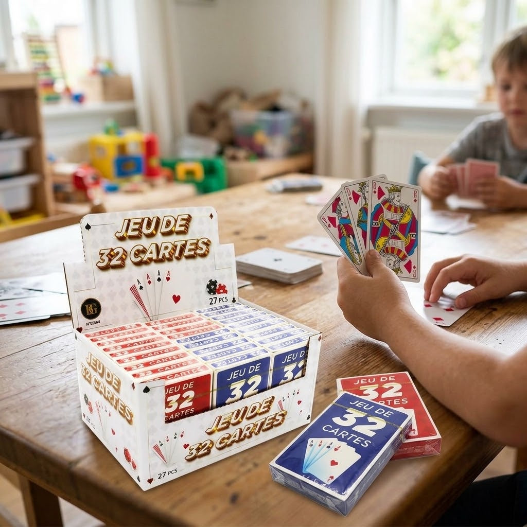 Playing Cards Deck of 32 with Case Belote Card Game - lifestyle photo