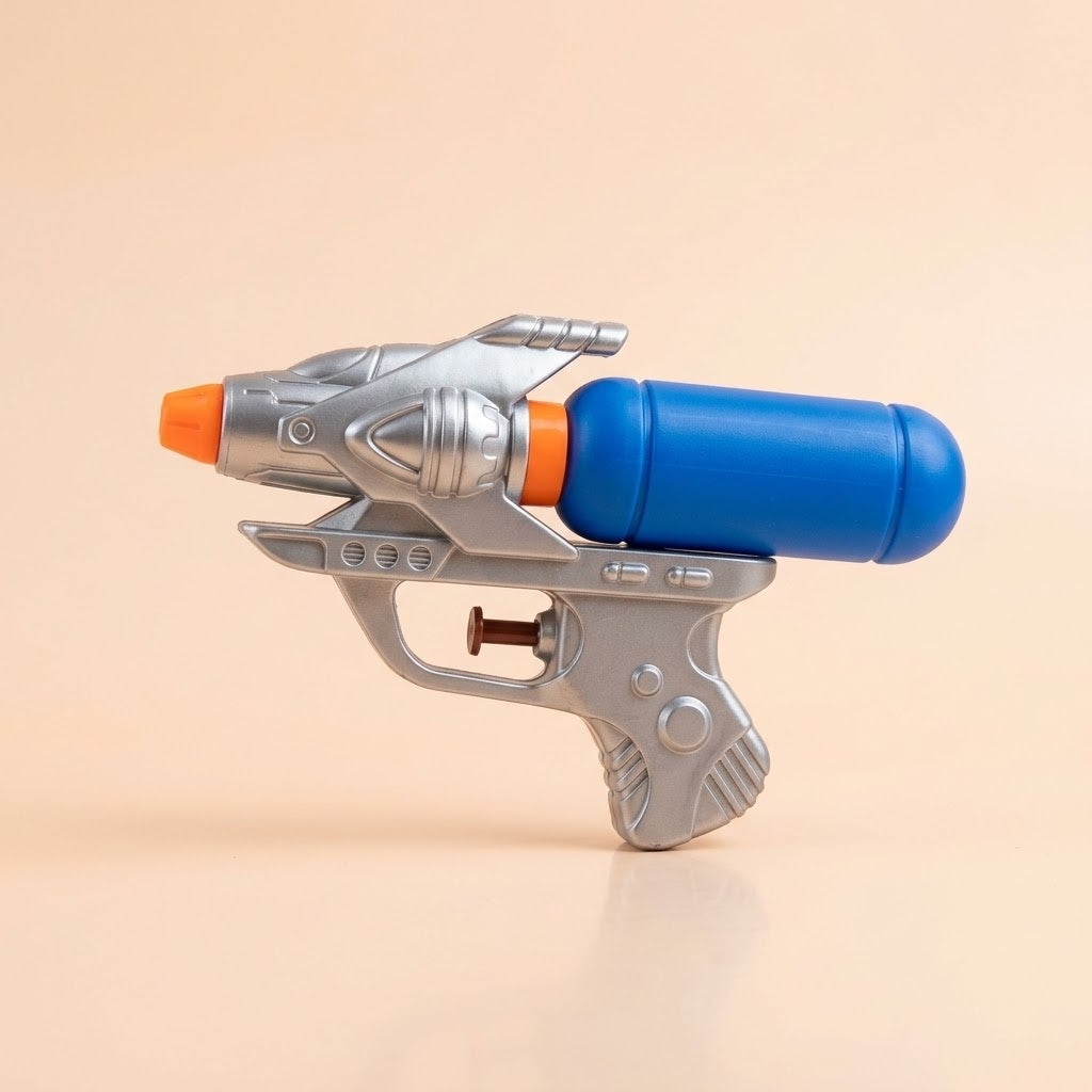 Space Water Gun 17.5 cm Sci-Fi Water Pistol - studio photo