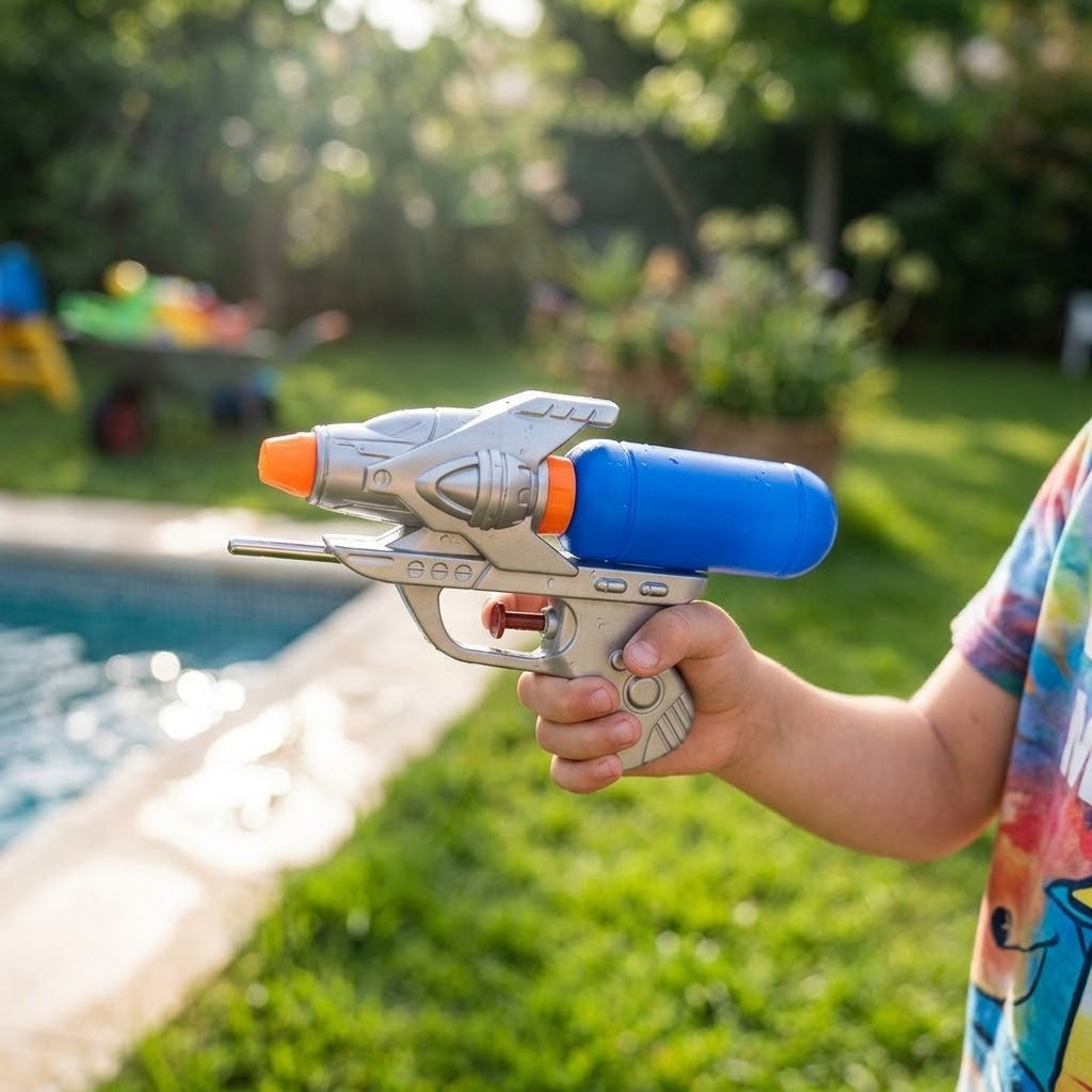 Space Water Gun 17.5 cm Sci-Fi Water Pistol - lifestyle photo