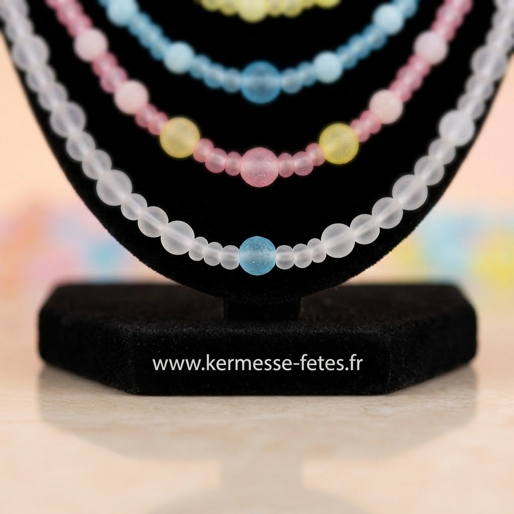 Kids Jewellery Set Bracelet Necklace & Ring - close-up