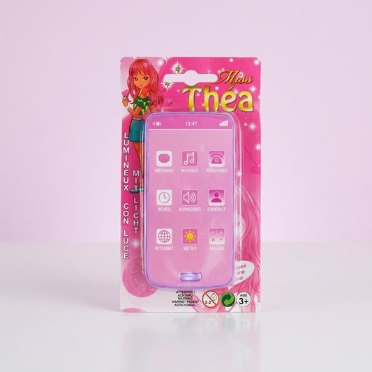 Toy Phone with Lights and Sounds Girls 11.5 cm - studio photo