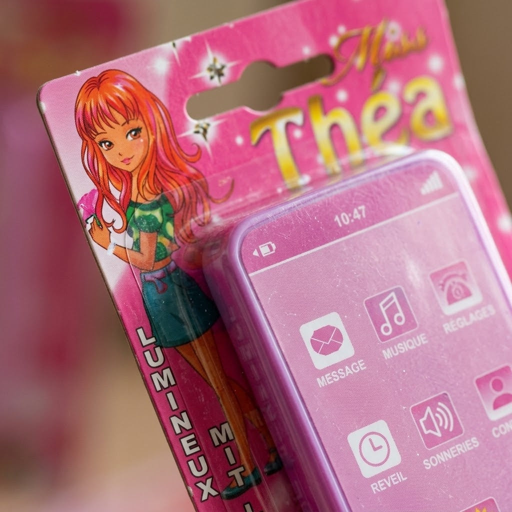 Toy Phone with Lights and Sounds Girls 11.5 cm - close-up