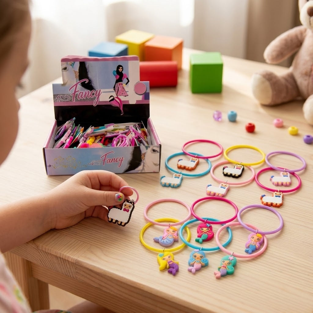 Silicone Bracelet with Llama or Mermaid Pendant - lifestyle photo