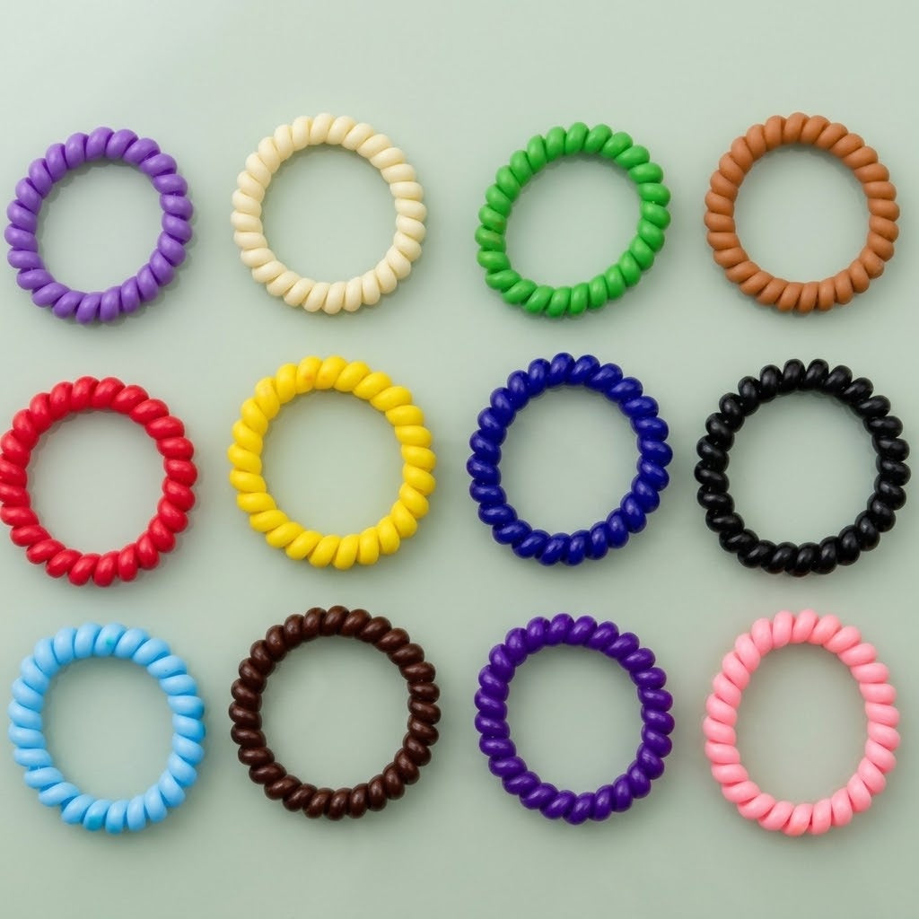 Rainbow Scrunchie Twist Bracelet for Kids - studio photo