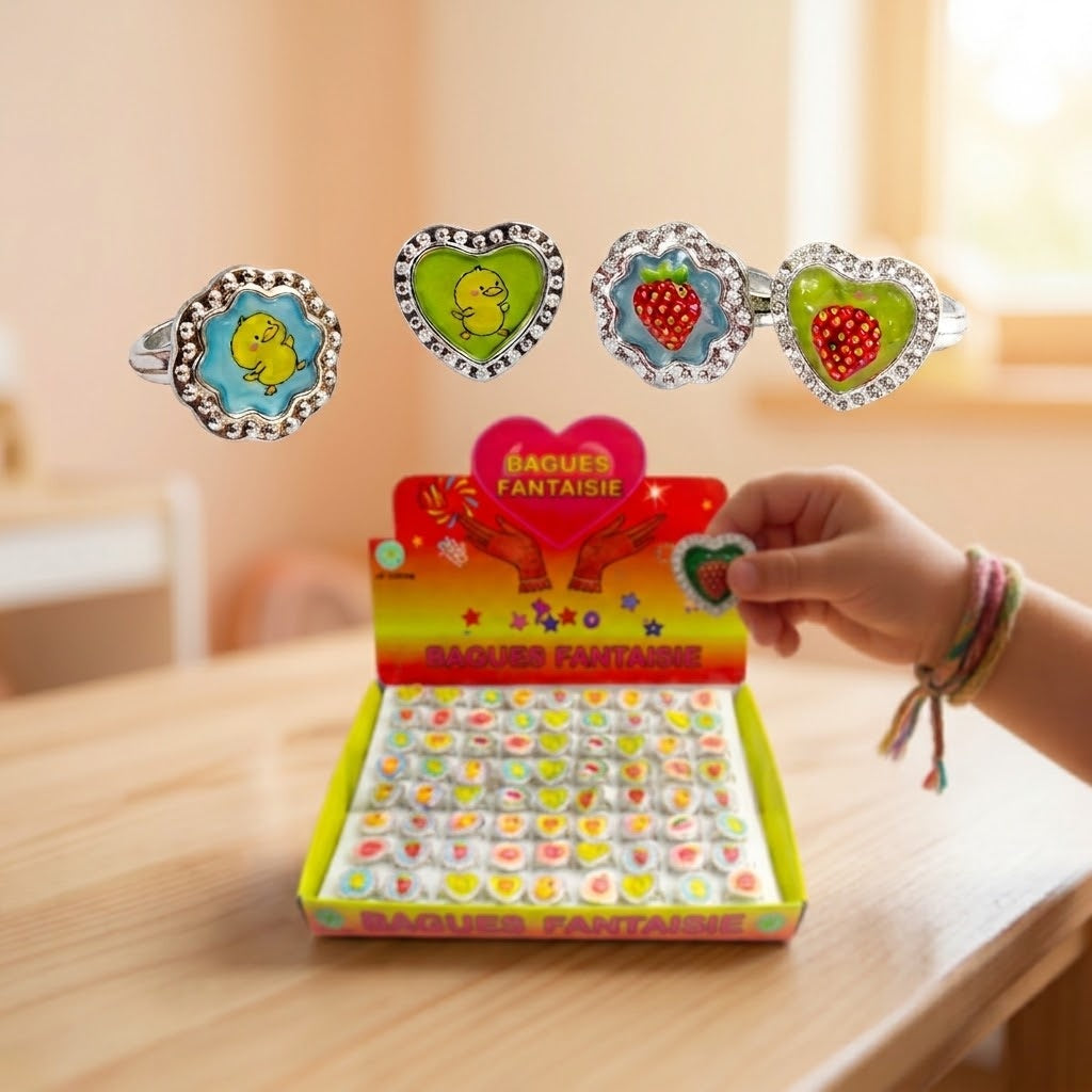 Adjustable Fantasy Ring Kids Plastic Ring - close-up
