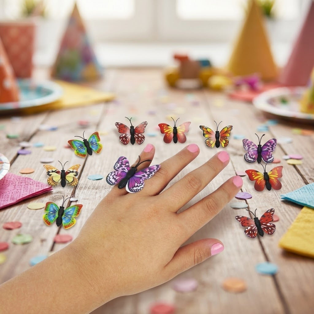 Adjustable Butterfly Ring Fantasy Kids Ring - lifestyle photo