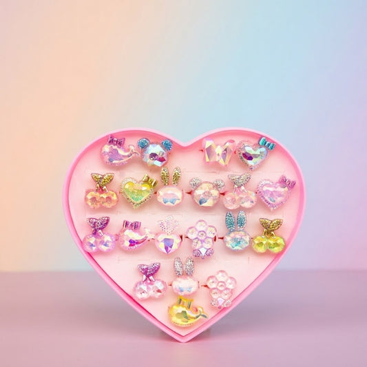 Holographic Diamond Adjustable Ring for Kids - studio photo
