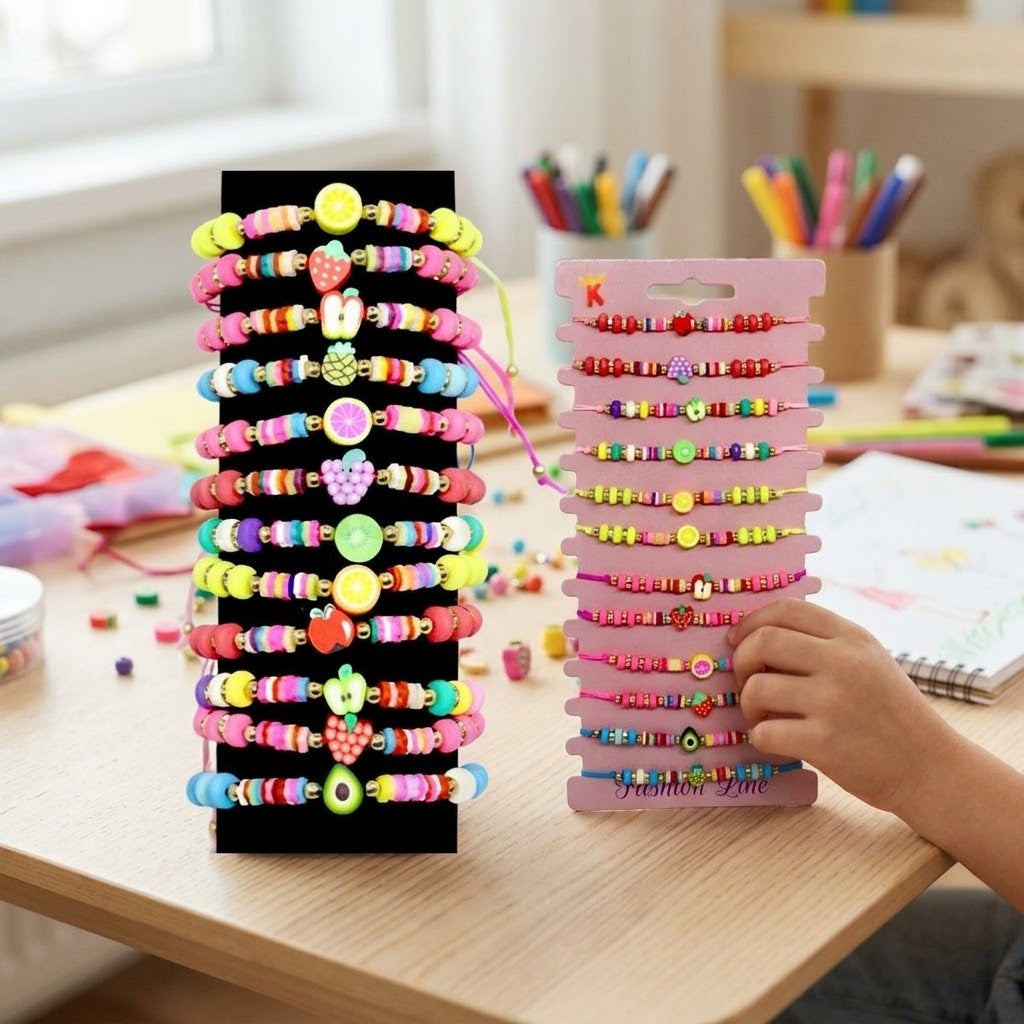 Fruit Bead Bracelet for Kids Summer Jewellery - lifestyle photo