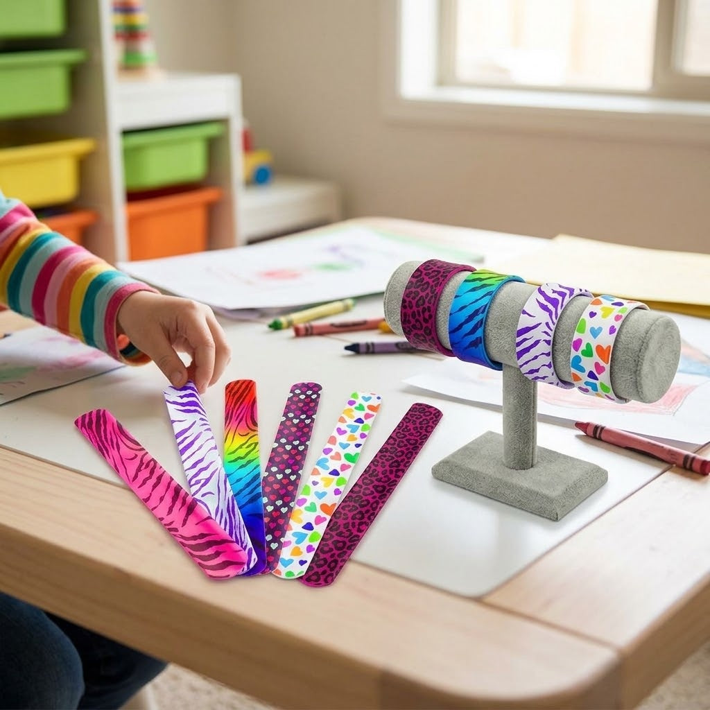 Slap Bracelet Snap Clap Band Kids Party Favours - lifestyle photo