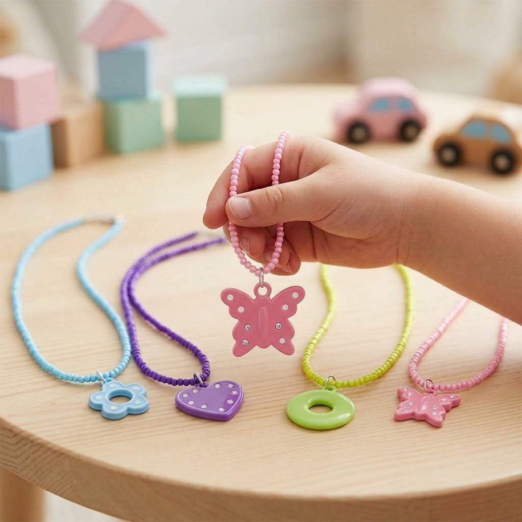 Kids Pendant Necklace Assorted Designs - lifestyle photo