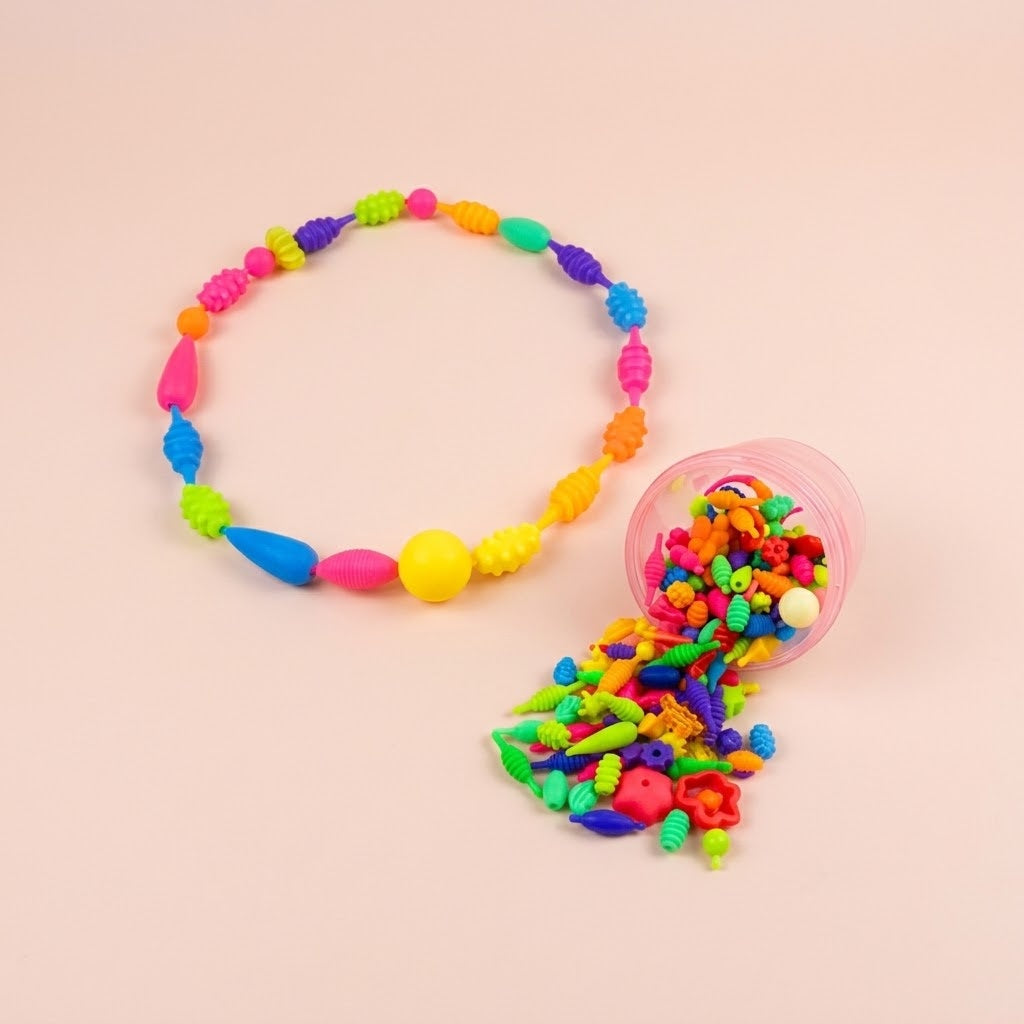 Snap Together Pop Beads Jar 250 g Jewellery Kit - studio photo