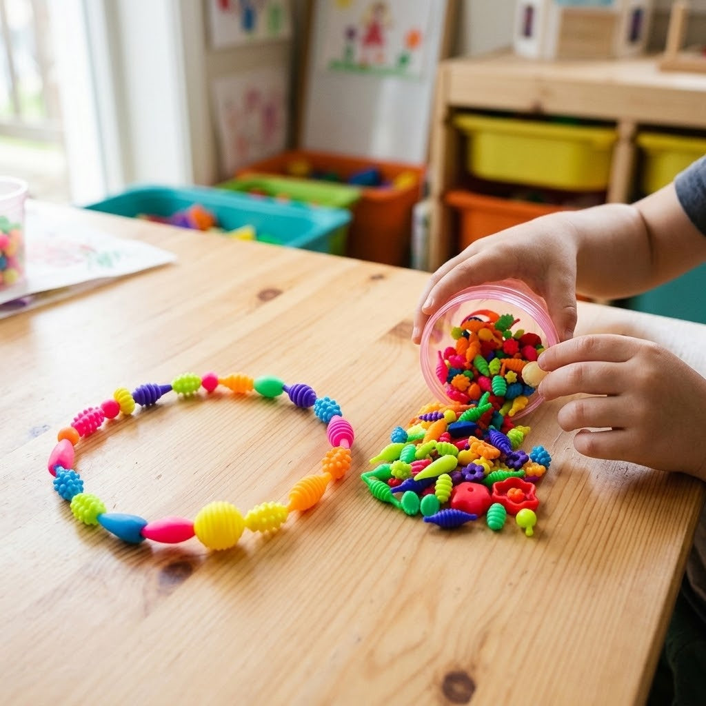 Snap Together Pop Beads Jar 250 g Jewellery Kit - lifestyle photo