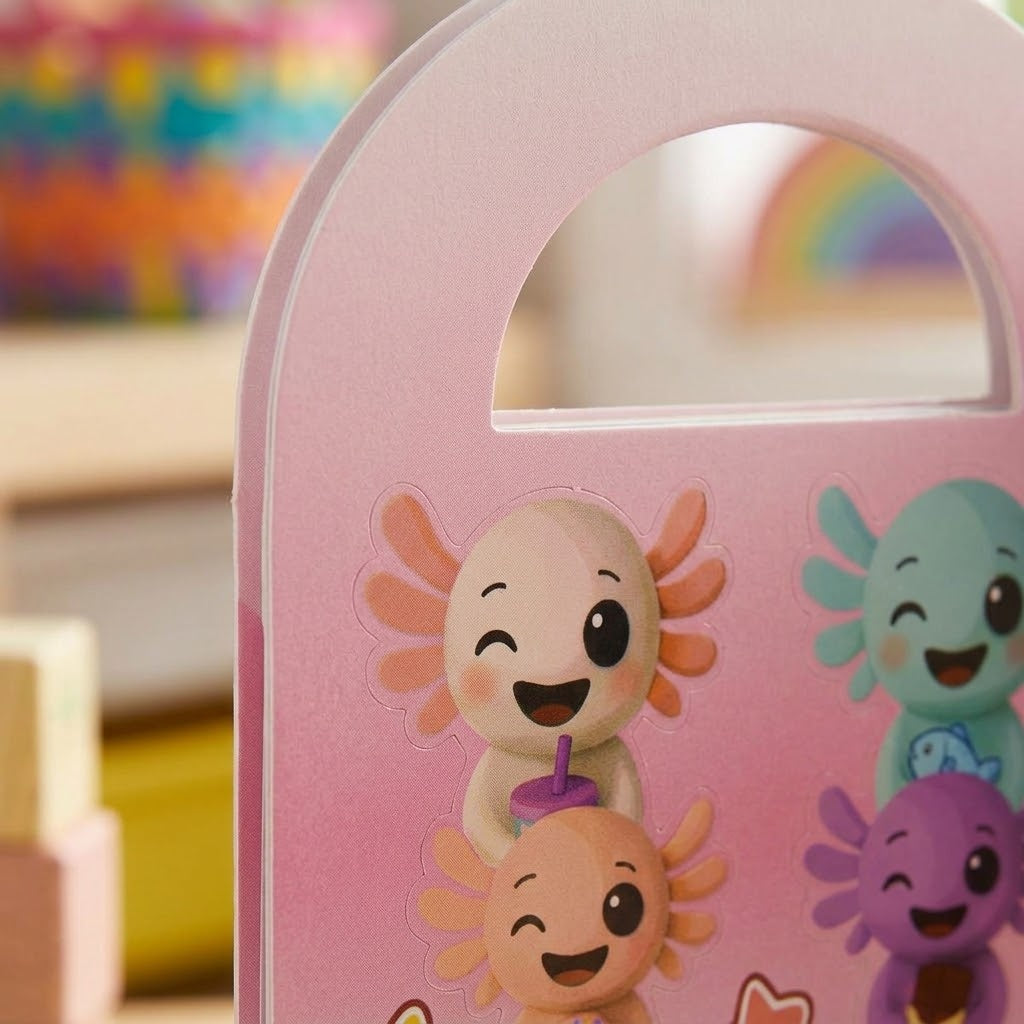 Kawaii Colouring Book with Stickers Party Favours - close-up