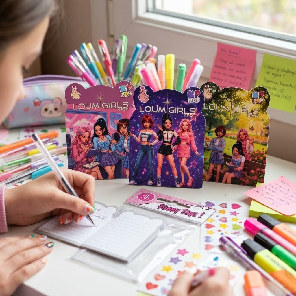 K-Pop Girls Mini Notebook 16 Pages 9 x 12 cm - lifestyle photo