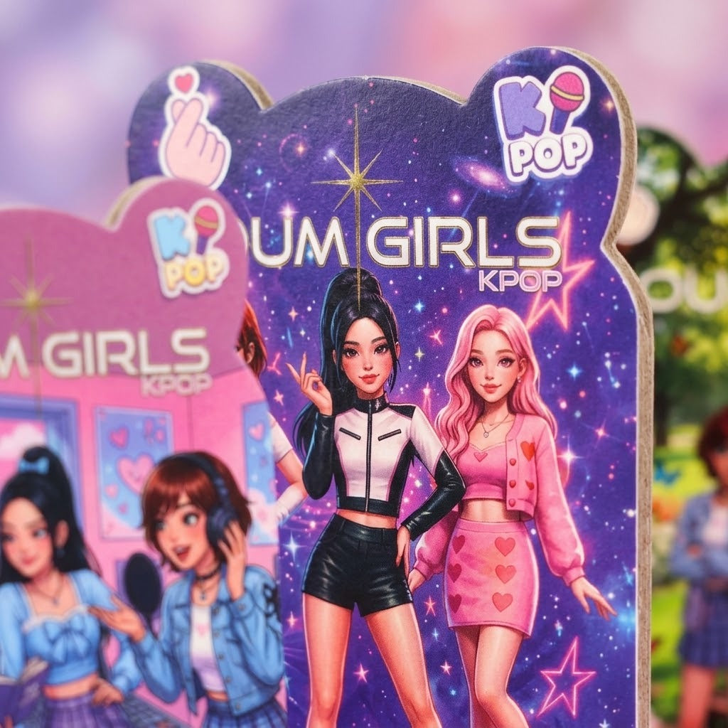 K-Pop Girls Mini Notebook 16 Pages 9 x 12 cm - close-up