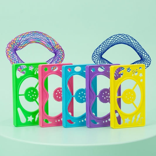 Mini Spirograph Spiral Art Drawing Set - studio photo