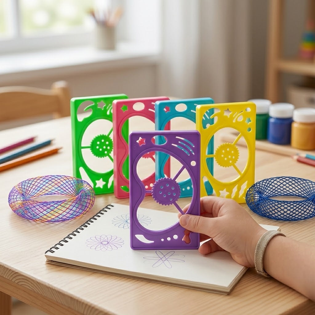 Mini Spirograph Spiral Art Drawing Set - lifestyle photo