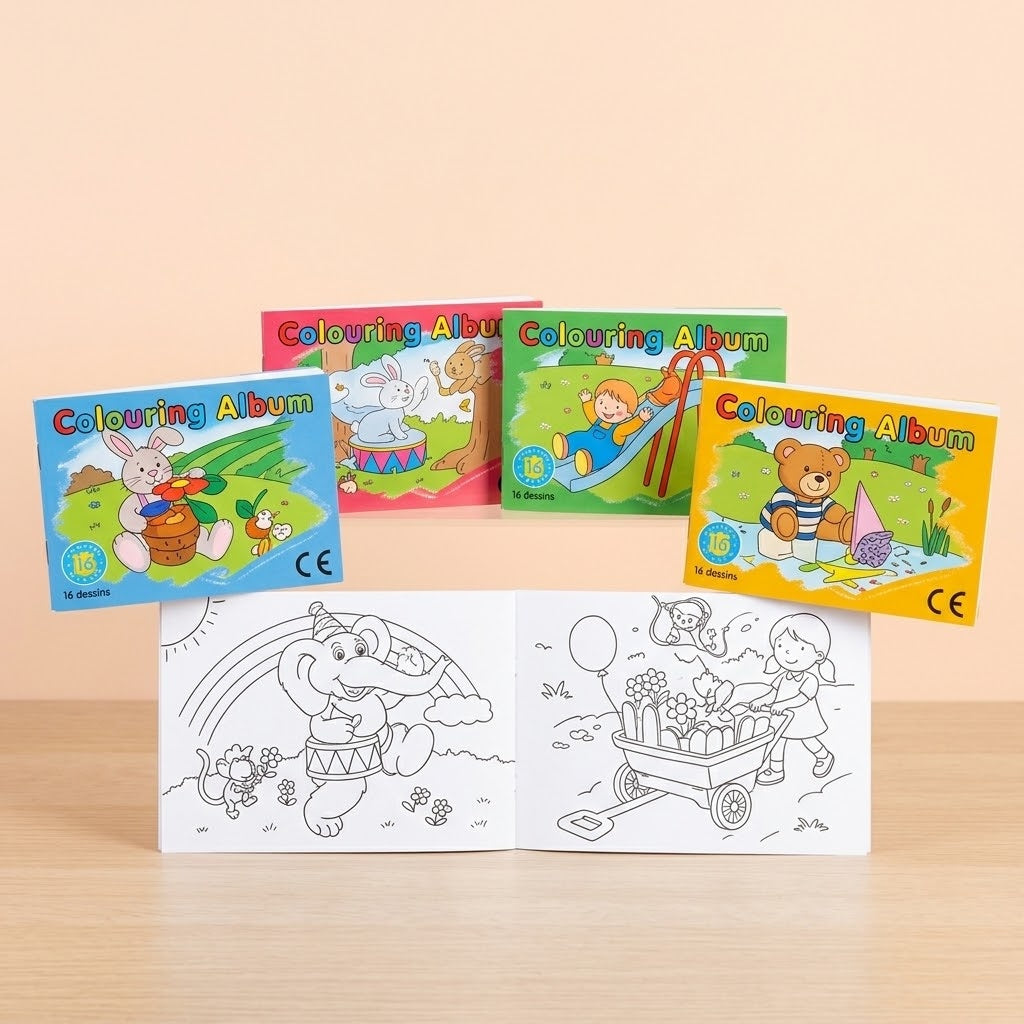 Mini Colouring Book 9 x 13 cm 16 Pages - studio photo