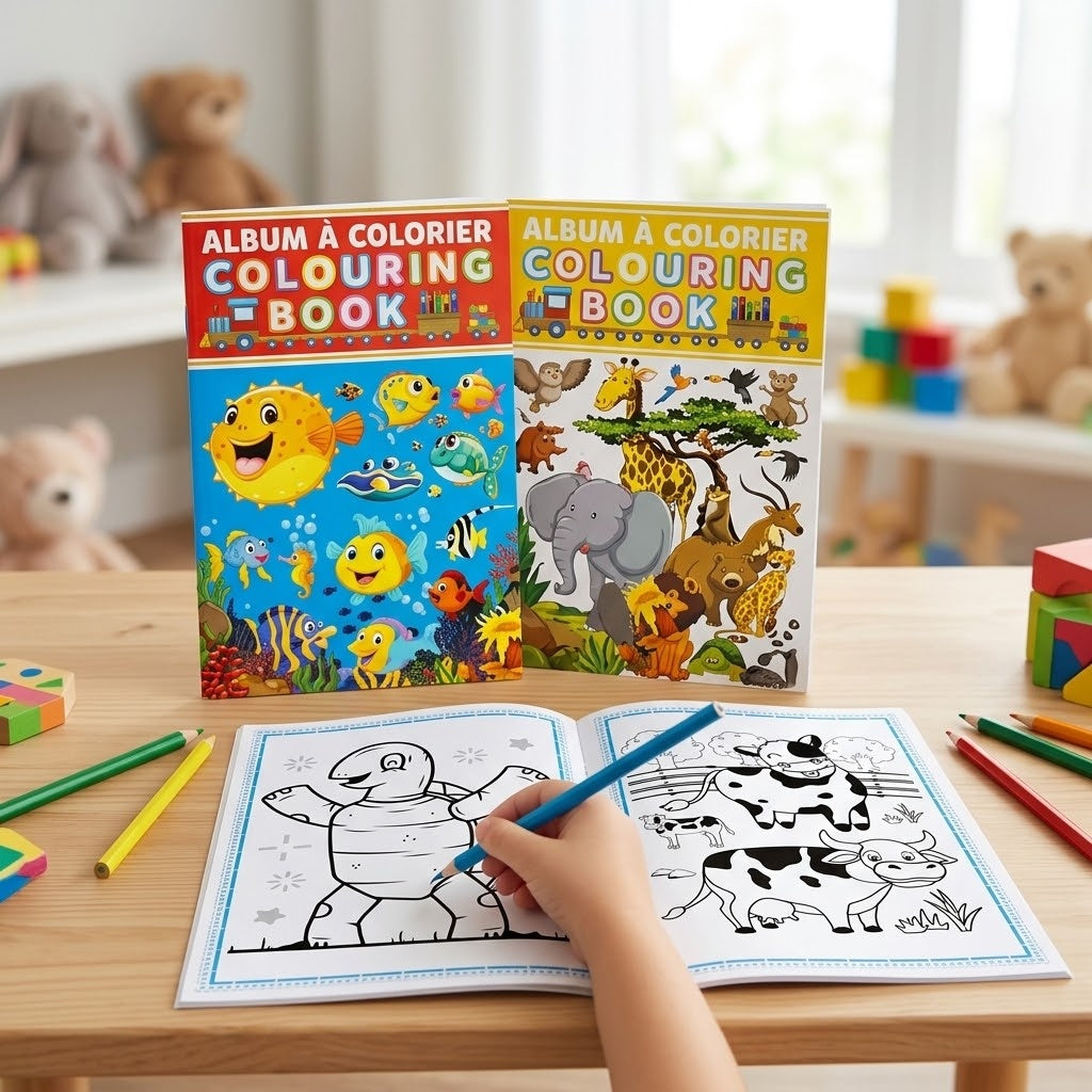 Kids Colouring Book 13.5 x 20.5 cm 16 Pictures - lifestyle photo