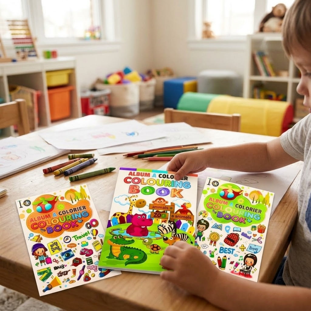 Kids Colouring Book 26 x 19 cm 16 Pictures & Games - lifestyle photo